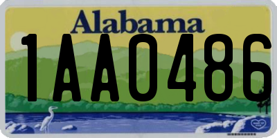 AL license plate 1AA0486