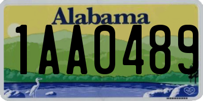 AL license plate 1AA0489