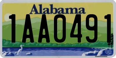 AL license plate 1AA0491