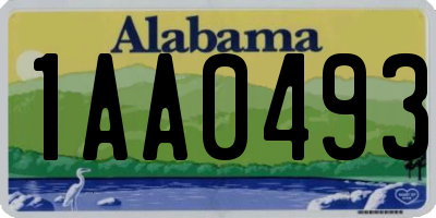 AL license plate 1AA0493