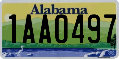 AL license plate 1AA0497