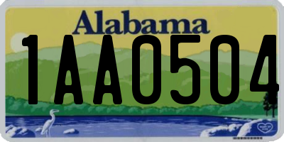 AL license plate 1AA0504