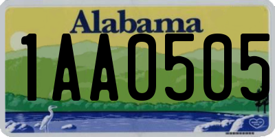 AL license plate 1AA0505