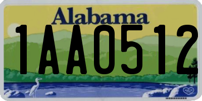 AL license plate 1AA0512