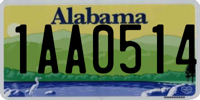 AL license plate 1AA0514