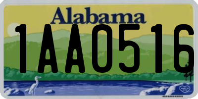 AL license plate 1AA0516