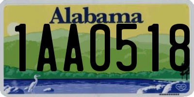 AL license plate 1AA0518