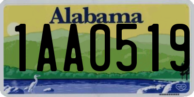 AL license plate 1AA0519