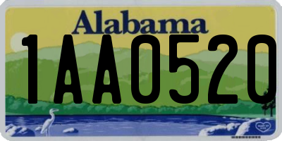 AL license plate 1AA0520