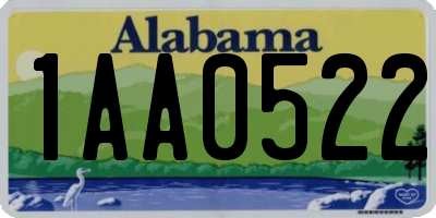 AL license plate 1AA0522