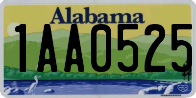 AL license plate 1AA0525