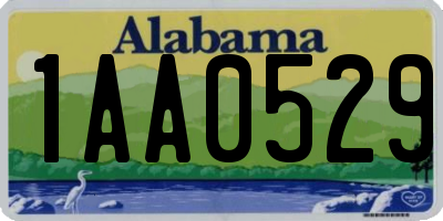 AL license plate 1AA0529