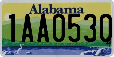 AL license plate 1AA0530