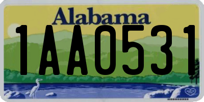 AL license plate 1AA0531