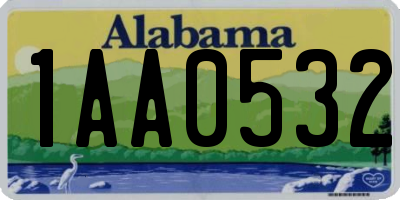 AL license plate 1AA0532