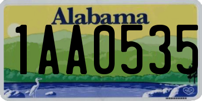 AL license plate 1AA0535