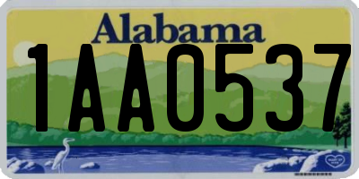 AL license plate 1AA0537