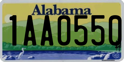 AL license plate 1AA0550