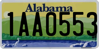 AL license plate 1AA0553