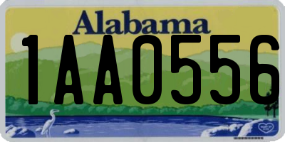 AL license plate 1AA0556