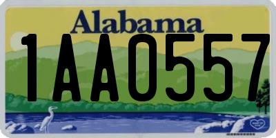 AL license plate 1AA0557