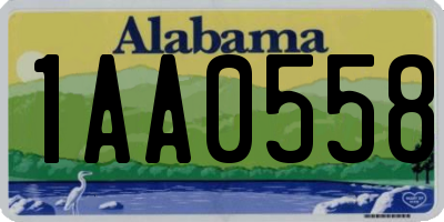 AL license plate 1AA0558