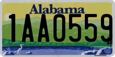 AL license plate 1AA0559