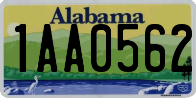 AL license plate 1AA0562