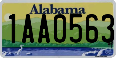 AL license plate 1AA0563