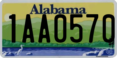 AL license plate 1AA0570