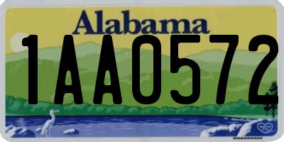 AL license plate 1AA0572