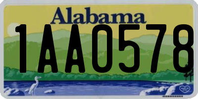 AL license plate 1AA0578