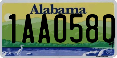 AL license plate 1AA0580