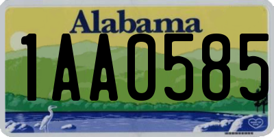 AL license plate 1AA0585