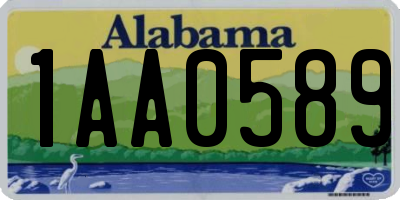 AL license plate 1AA0589