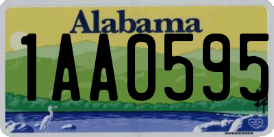 AL license plate 1AA0595