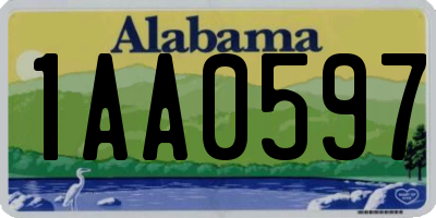 AL license plate 1AA0597