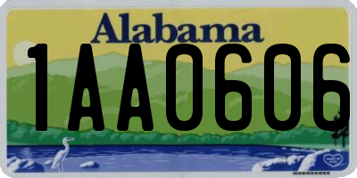 AL license plate 1AA0606