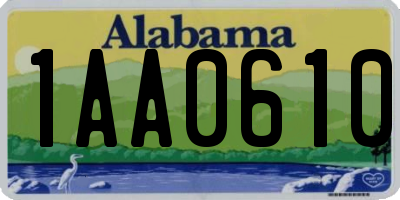 AL license plate 1AA0610