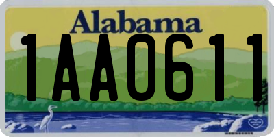 AL license plate 1AA0611