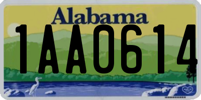 AL license plate 1AA0614