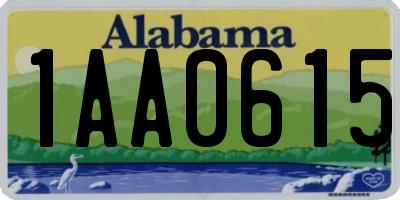 AL license plate 1AA0615