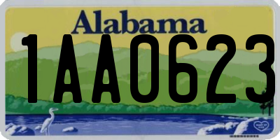 AL license plate 1AA0623