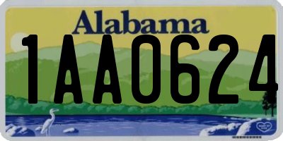 AL license plate 1AA0624