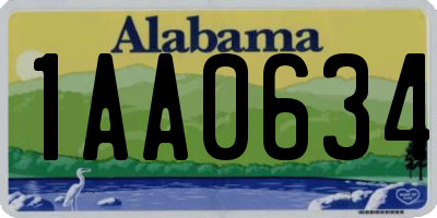 AL license plate 1AA0634