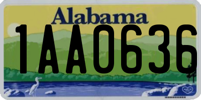AL license plate 1AA0636
