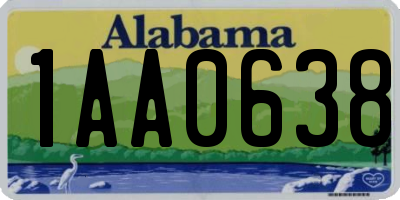 AL license plate 1AA0638