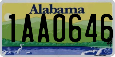 AL license plate 1AA0646