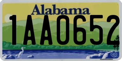 AL license plate 1AA0652