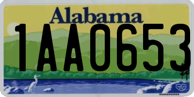 AL license plate 1AA0653